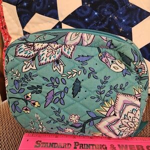 Vera Bradley Teal Floral Jewelry Travel Bag